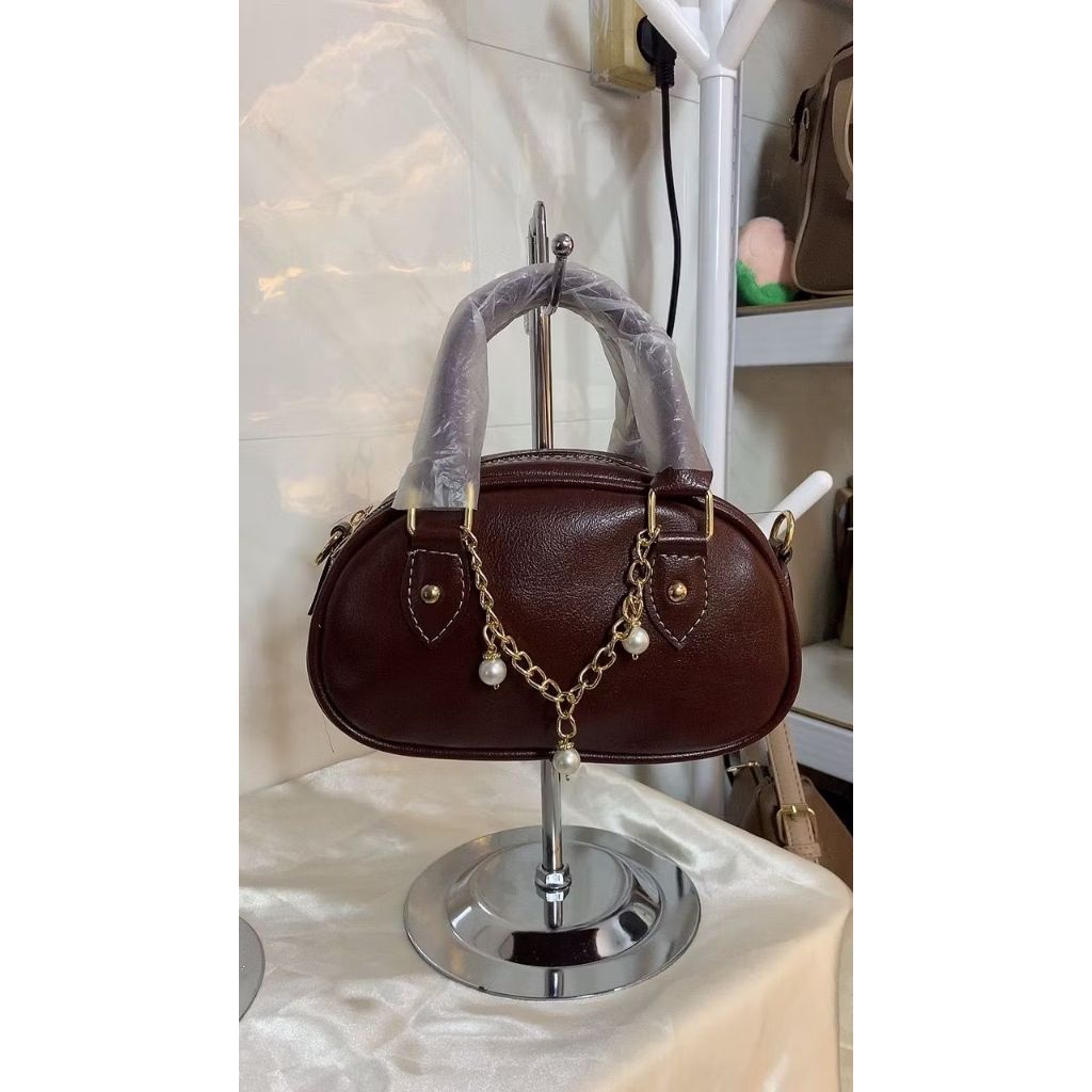 TAS PESTA WANITA WARNA COKLAT MAHOGANY