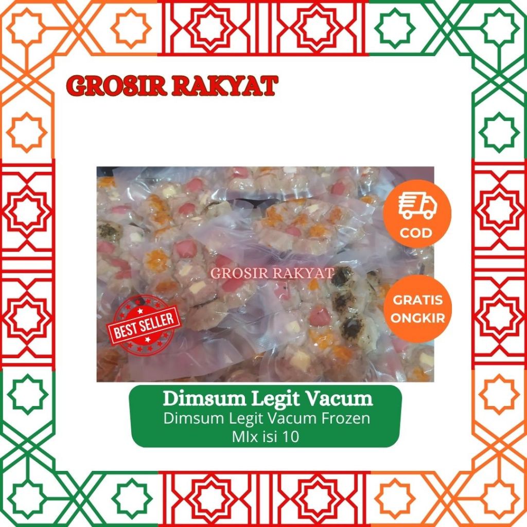 

Dimsum Legit Vacum Pack Frozen isi 10