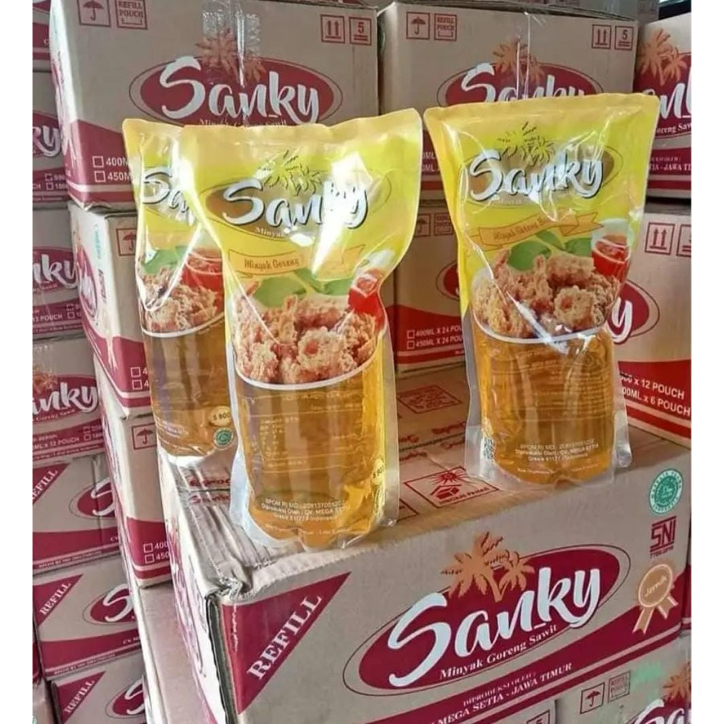 

❤️LANGSUNG KIRIM❤️ Minyak goreng sanky s900ml berat bersih 700ml kartonan