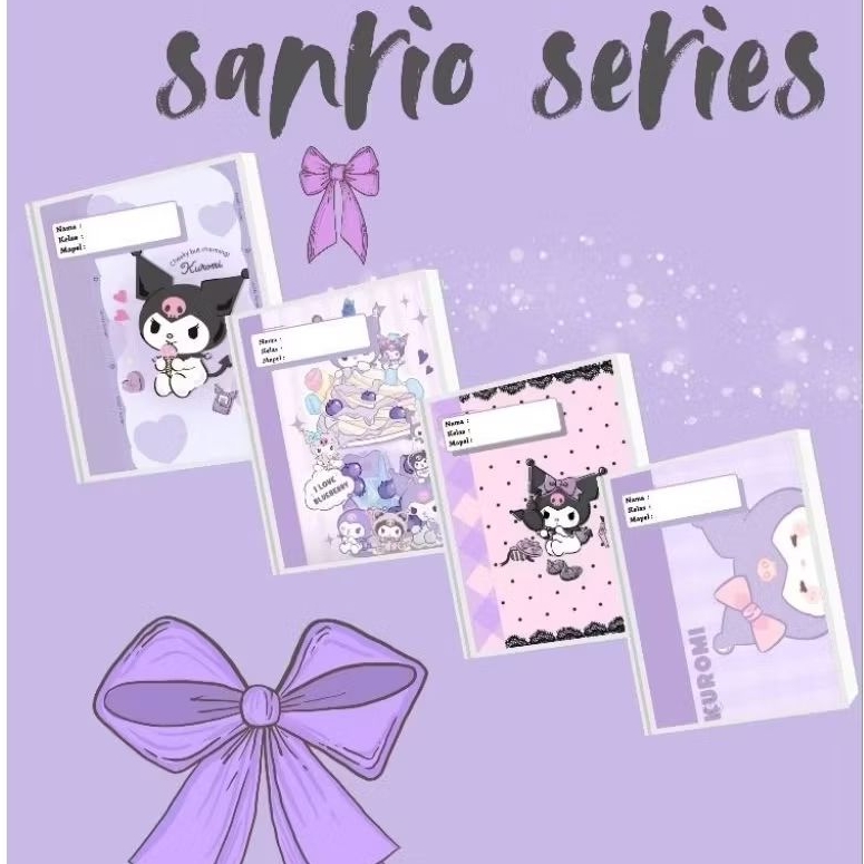 

Buku tulis aesthetic sekolah kuromi/ sanrio series/Sanrio character