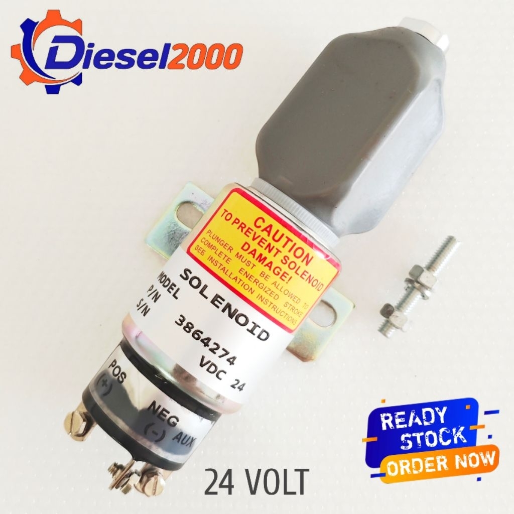 FLAMEOUT SOLENOID ENGINE STOP FUEL SHUT OFF 24V PC130F-7 PC78US-5 PC75UU-2 PC75UU-3 PC75US-5 PC75US-