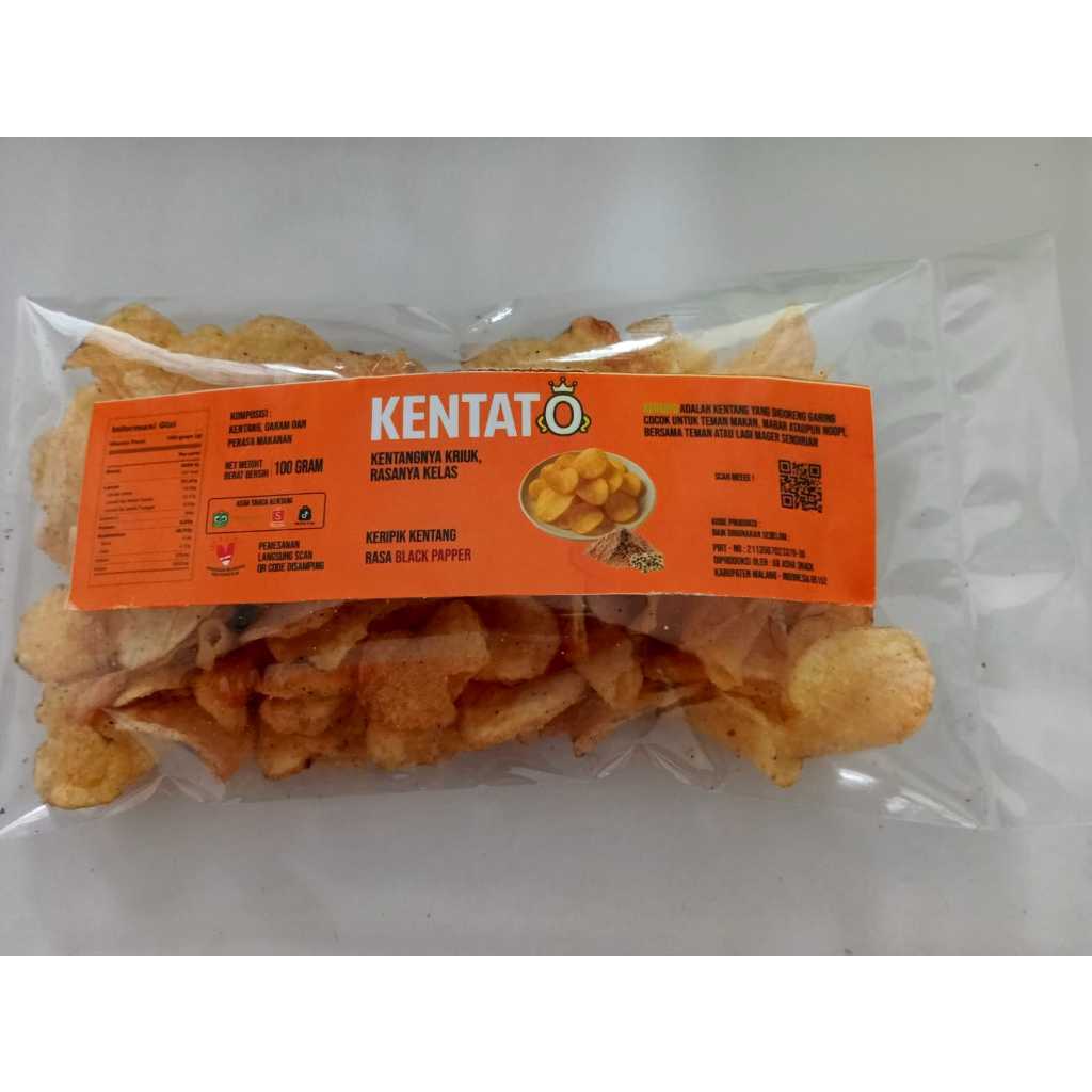 

Keripik kentang asli "KENTATO" rasa Salted egg 100gr