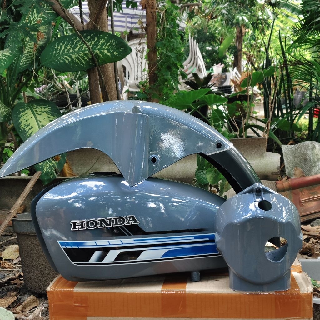 tangki honda cb100 125 set slebor set batok tangki press galvanis tangki lembayung ungu lembayung bi