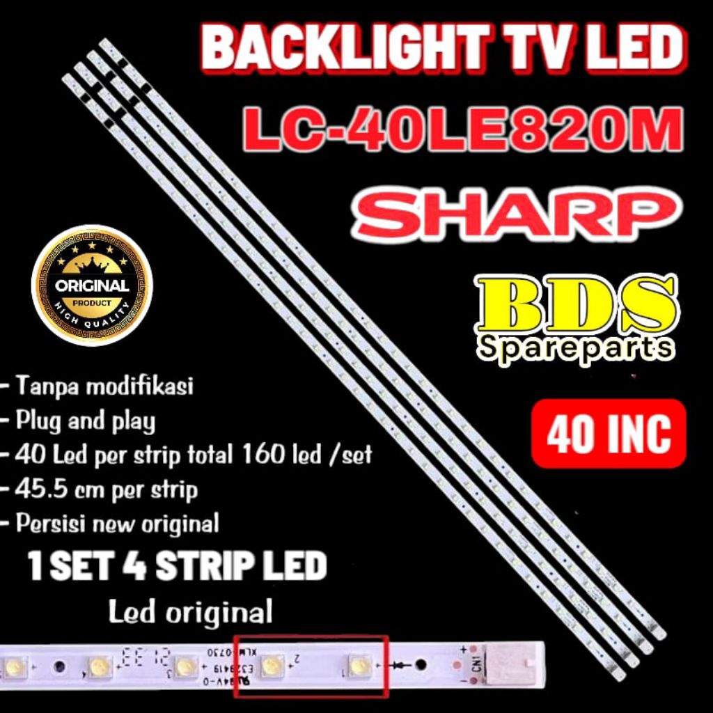 BACKLIGHT TV SHARP 40 INC LC40LE820M LAMPU BACKLIGHT SHARP LC 40LE820M