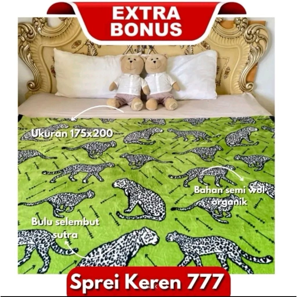 Selimut Ahjuccy Uk175X200 CM Korea Organik Halus Wol Kado - Selimut Organik Semi Wol Hadiah