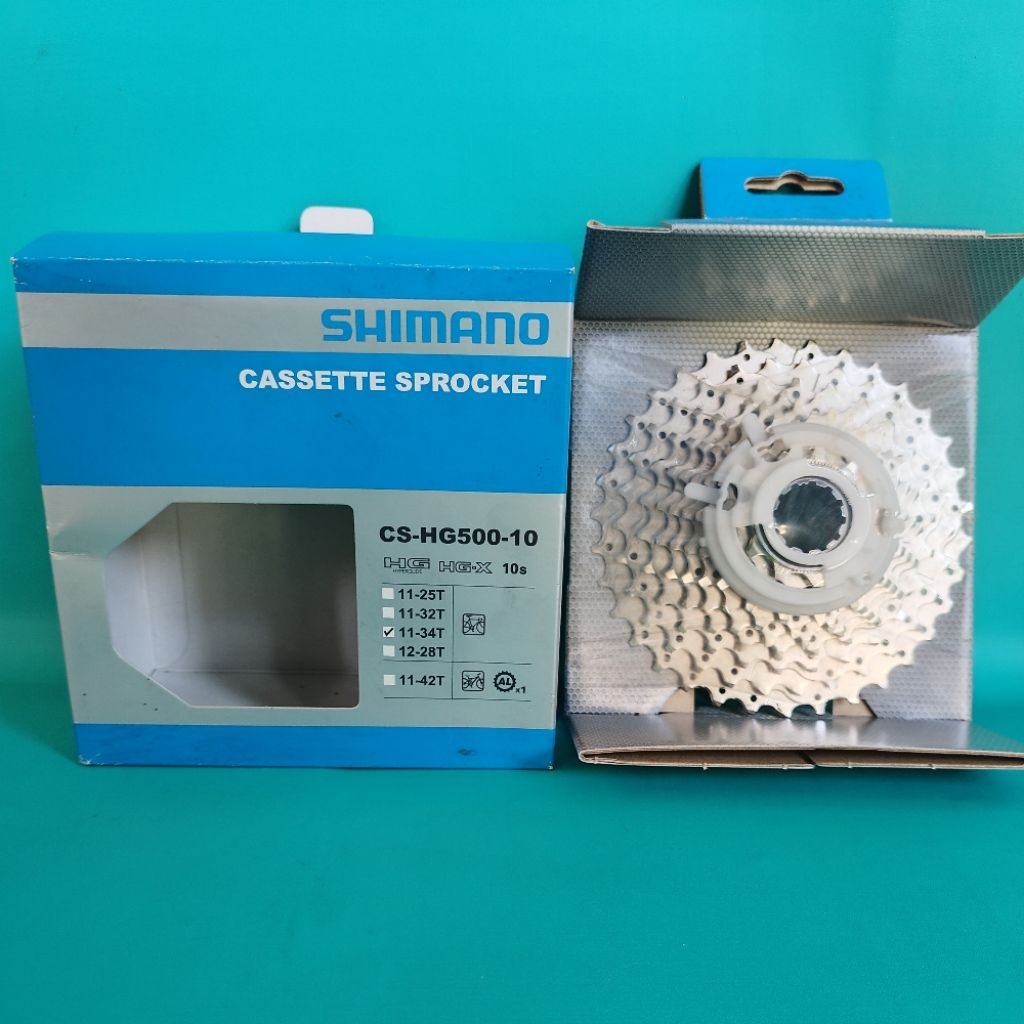 Sprocket Shimano Deore HG500 10 Speed 11-34T gir gear Belakang Sepeda