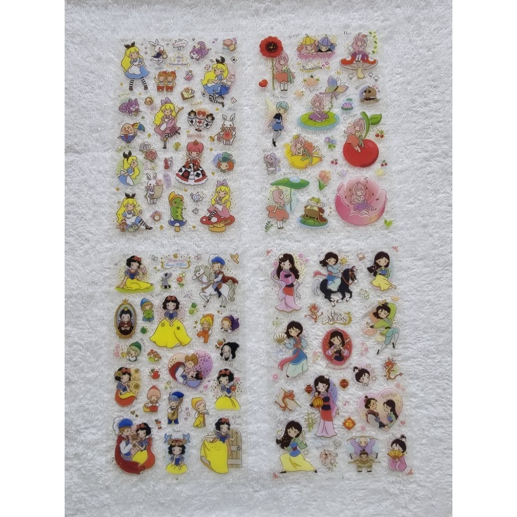

(Baca Deskripsi) Bonito Fairytale Sticker - Alice, Snow White, Mulan, Thumbelina