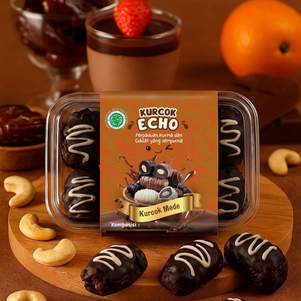 

KURCOK ECHO | KURMA COKLAT MEDE - CHOCONUT - ALMOND | CAMILAN COKLAT ENAK, LEZAT, HALAL