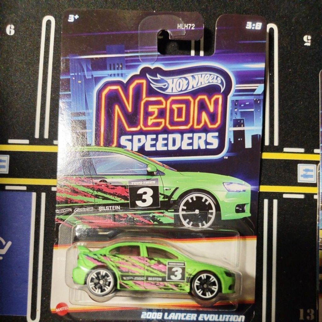 Hotwheels neon speeders Lancer Evo