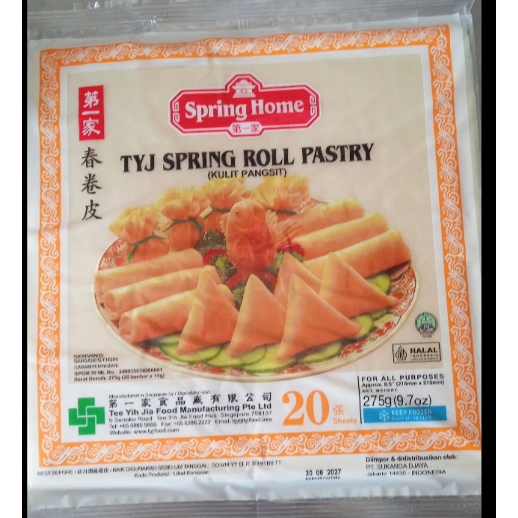

TYJ SPRING ROLL PASTRILY 20 LEMBAR