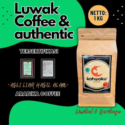

Kopi Luwak Liar Asli, Arabika Gayo 1Kg – Roasted/Bubuk, Premium Sumatera Heritage Coffee & Eksklusif