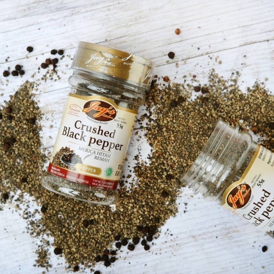 

[oddsolshop] pekanbaru/Jays Crushed Black Pepper 60GR Merica Hitam Remah Blackpepper Seasoning Bumbu