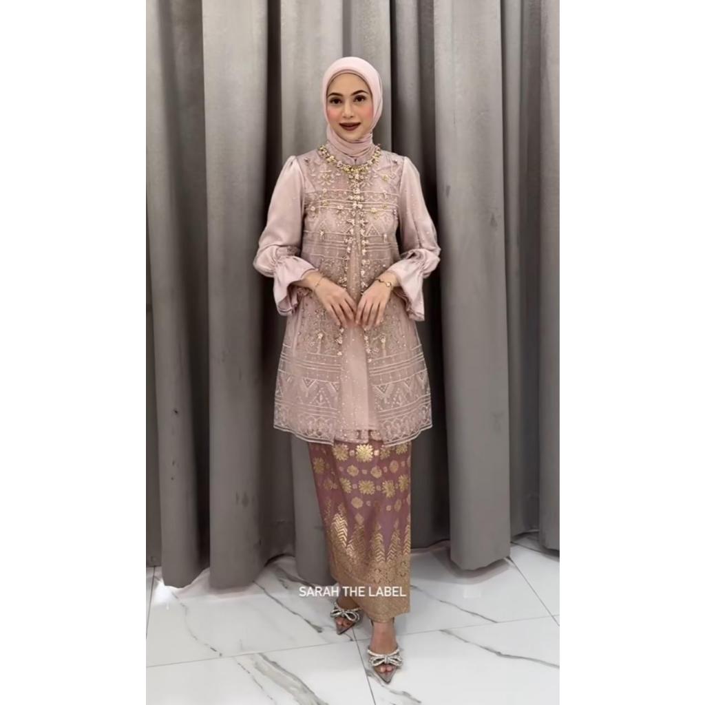 Preloved Jasmine Tunik warna Nude Peach size S by Sarah The Label (Hanya Atasan Saja)