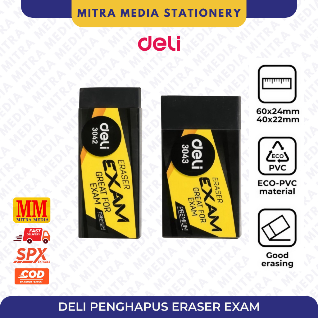 

Deli Penghapus Ujian (Exam Eraser) Soft / E3042 / E3043 / Hitam
