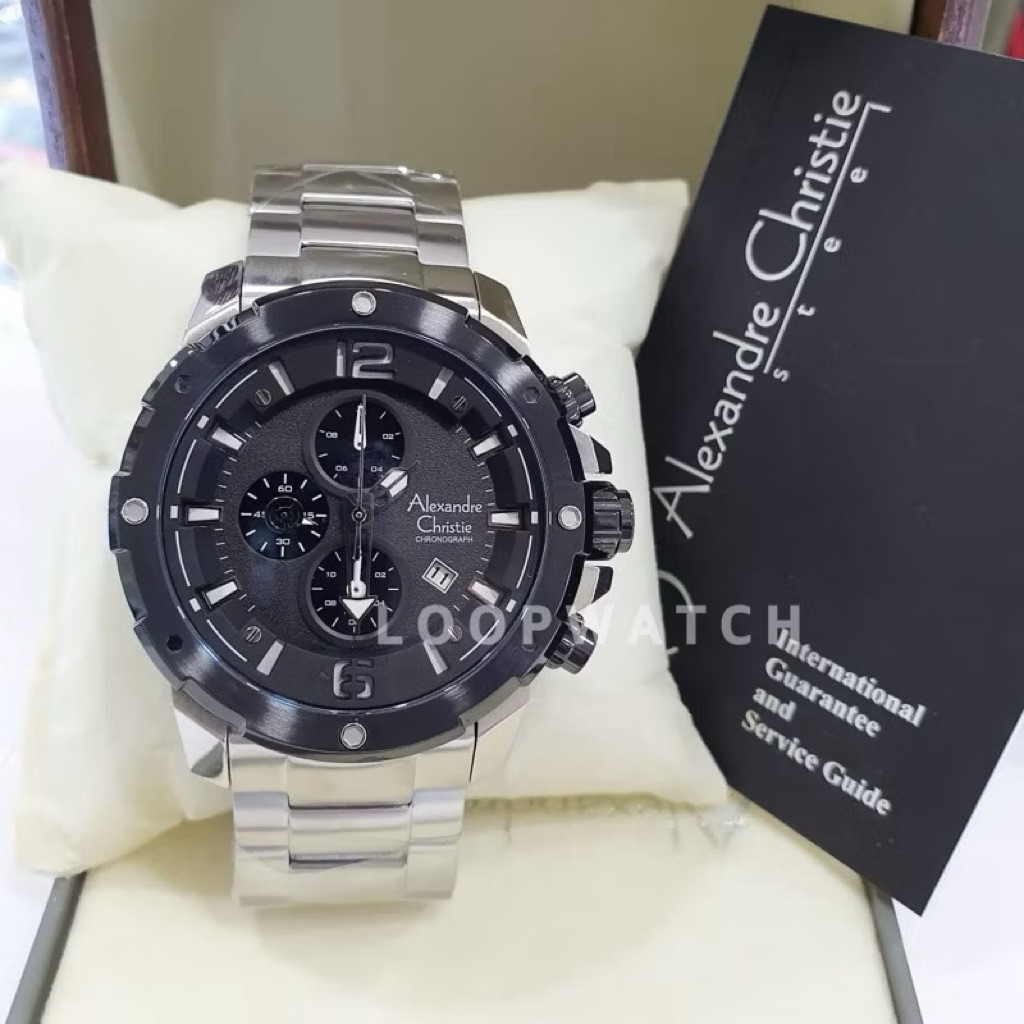 AC 6410 Jam tangan pria rantai Alexandre Christie 6410 AC6410