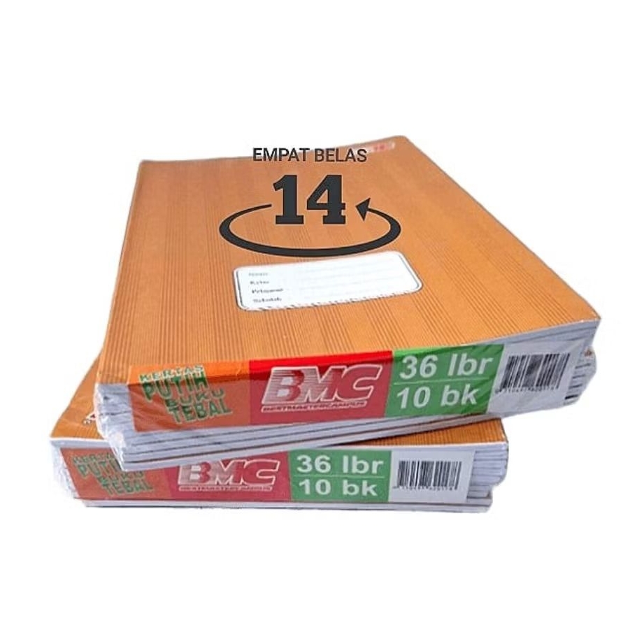 

1 Pak Buku Tulis Bmc Campus 36 Lembar Sampul Coklat ( Isi 10 Buku )