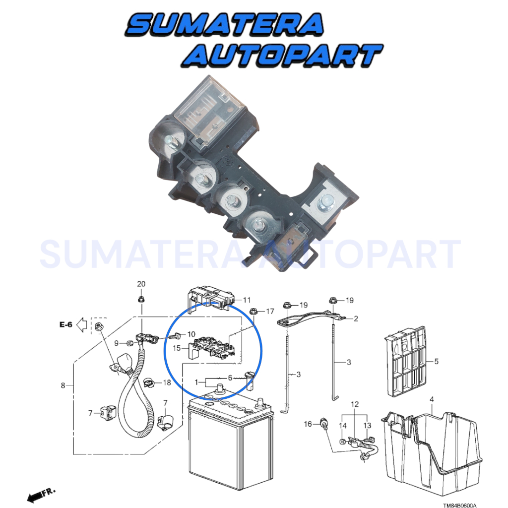 Sekring aki Terminal Aki Accu Fuse Battery Untuk Mobil Honda Jazz City Freed Mobilio Brio Brv