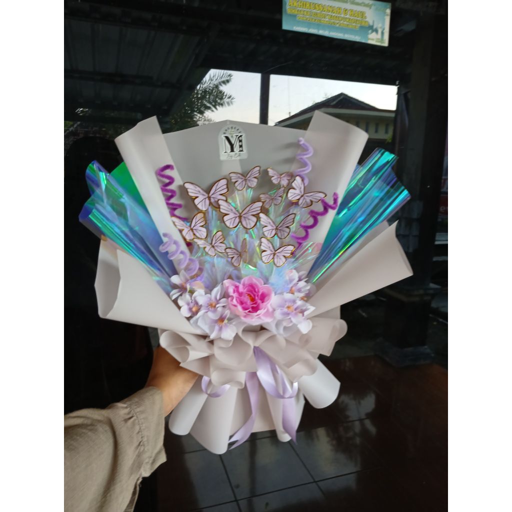 Buket Kupu-Kupu | Buket Kupu-Kupu 10 Tangkai | Buket Kupu-Kupu Led | Buket Kupu-Kupu Tanpa Led | Buk