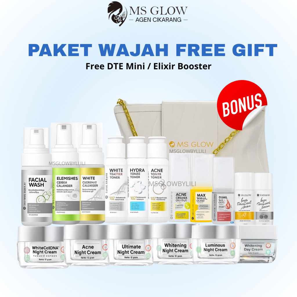 MS GLOW SKINCARE ALL PAKET MS GLOW SERIES - ACNE - WHITENING - WCD - ULTIMATE - LUMINOUS - MS GLOW N