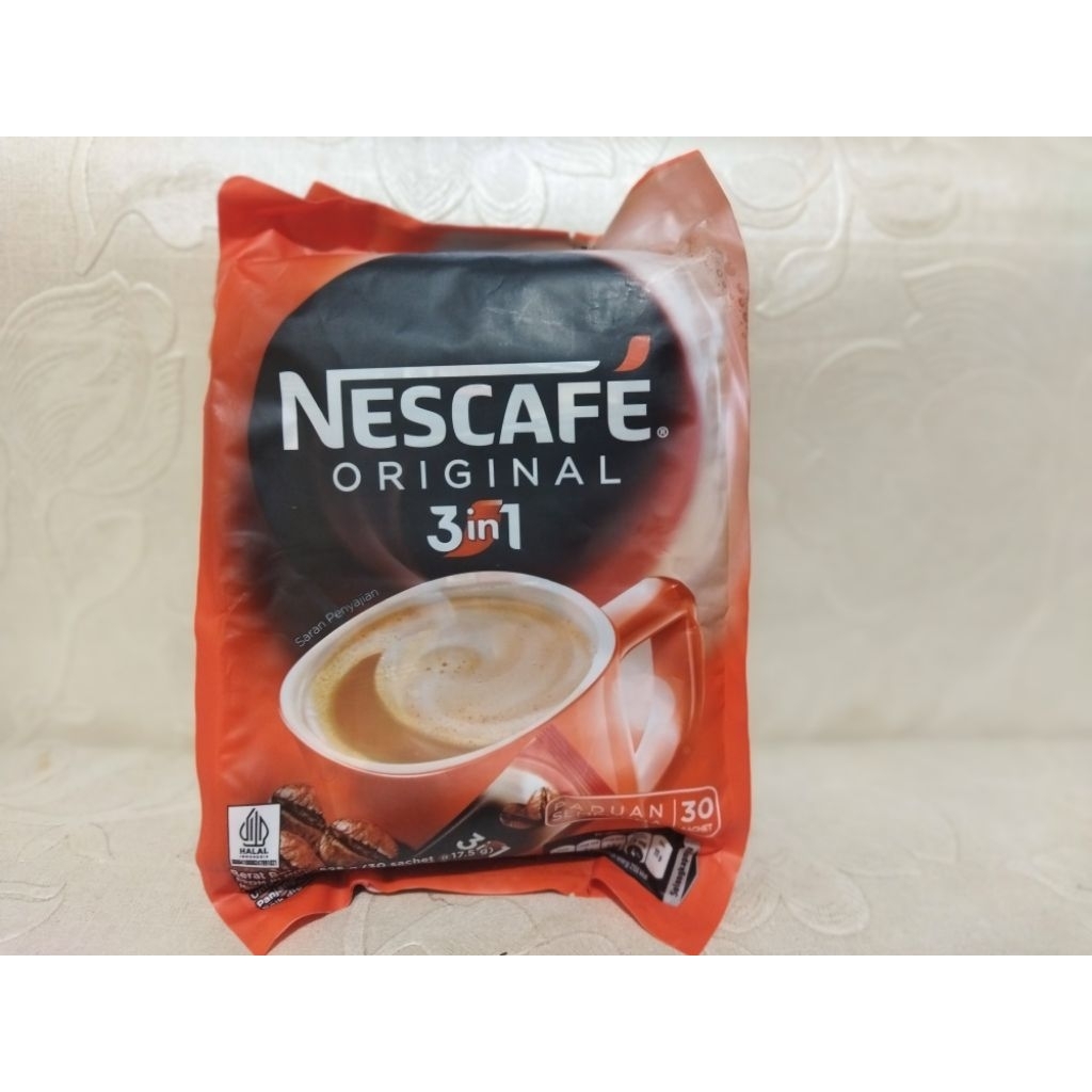 

NESCAFE ORIGIINAL 3 IN 1 BAG ISI 30 SACHET / NESCAFE 3 IN 1 / NESCAFE ORIGINAL 3 IN 1 / NESCAFE CLASSIC / KOPI NESCAFE / KOPI ASLI / KOPI MURNI / KOPI BUBUK / KOPI / NESCAFE