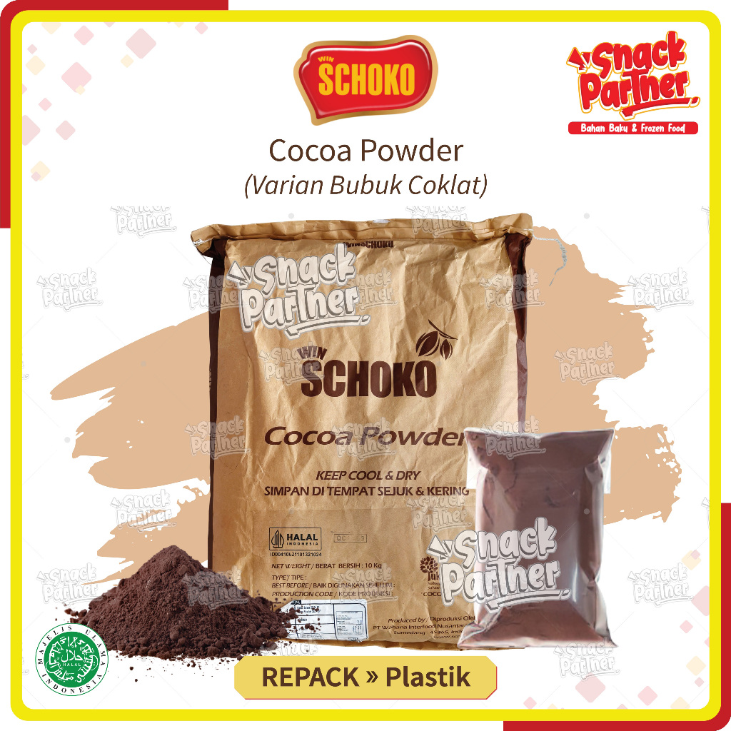 

SCHOKO | COCOA POWDER REPACK 100 250 500 GR - Bubuk Coklat Premium Murni - Baking Cake Minuman Choco Cokelat Kakao Bensdorp Bendico