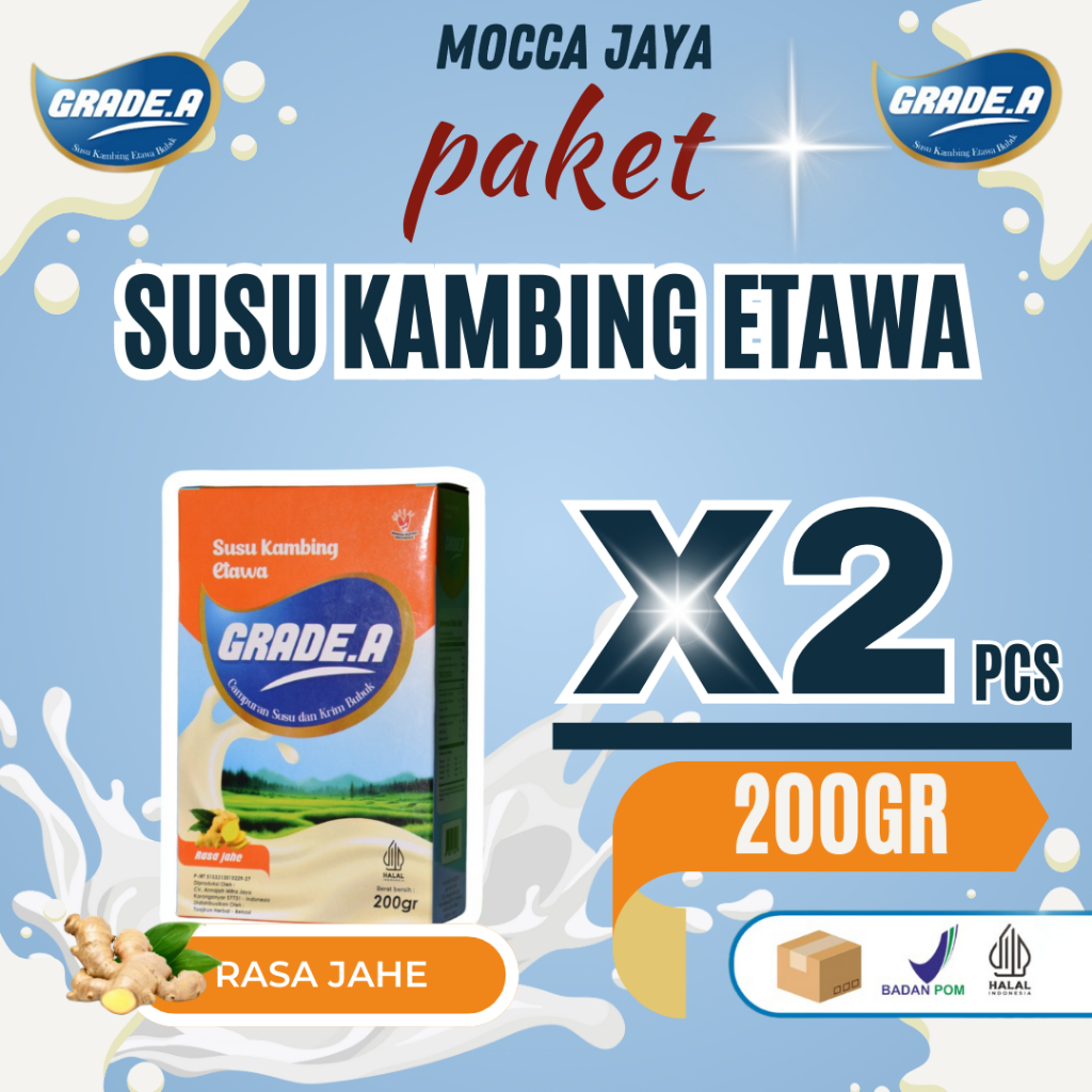 

Grade.A Susu Kambing Etawa X2 Box Rasa Jahe 200Gr
