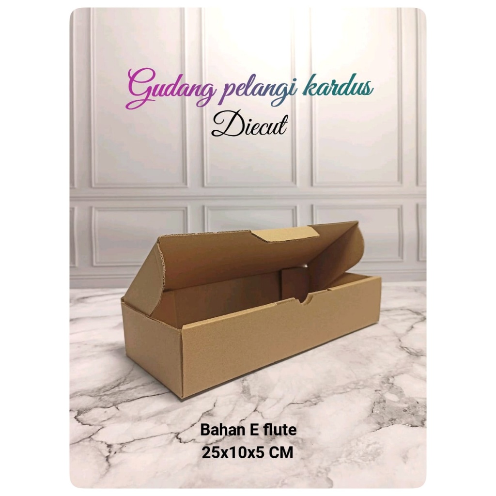 

kardus karton box Uk. 25x10x5 cm...model die cut/pizza