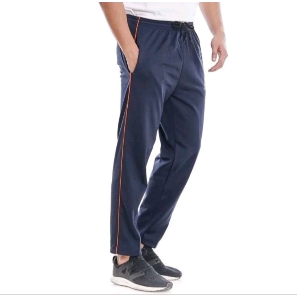 Celana Training panjang dewasa olahraga Strip 1 Santai Voli Futsal Jogging Lari Gym Casual Cowok Cew
