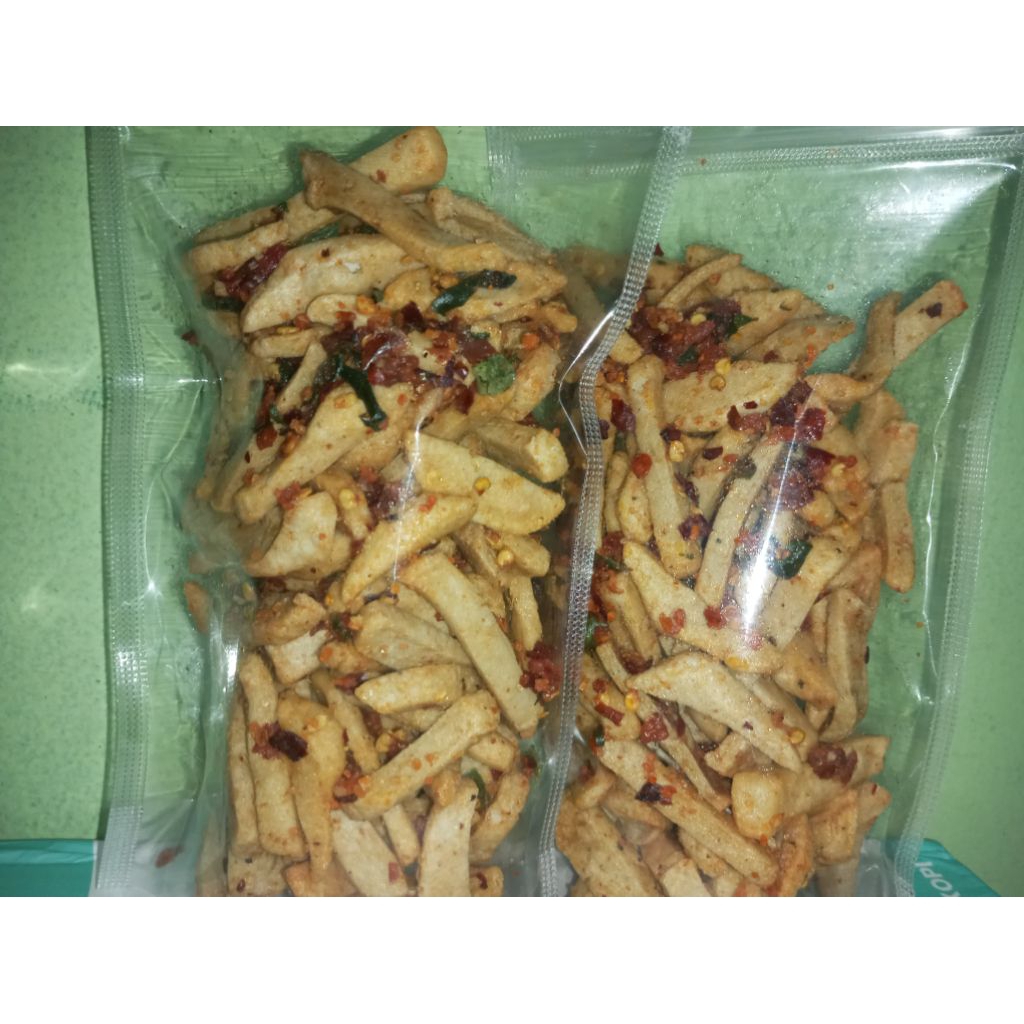 

Basreng pedas manis daun jeruk