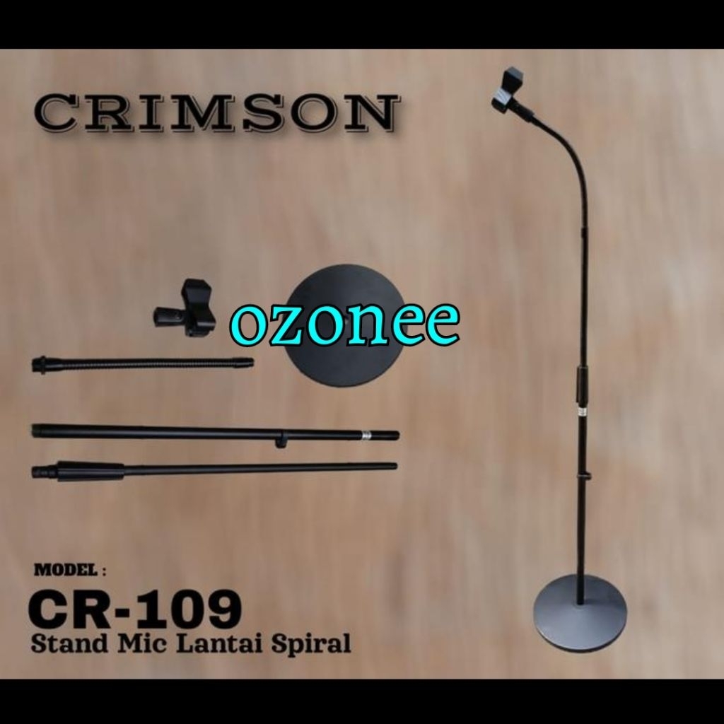 Stand Mic Lantai Spiral Crimson CR-109 CR109 Original