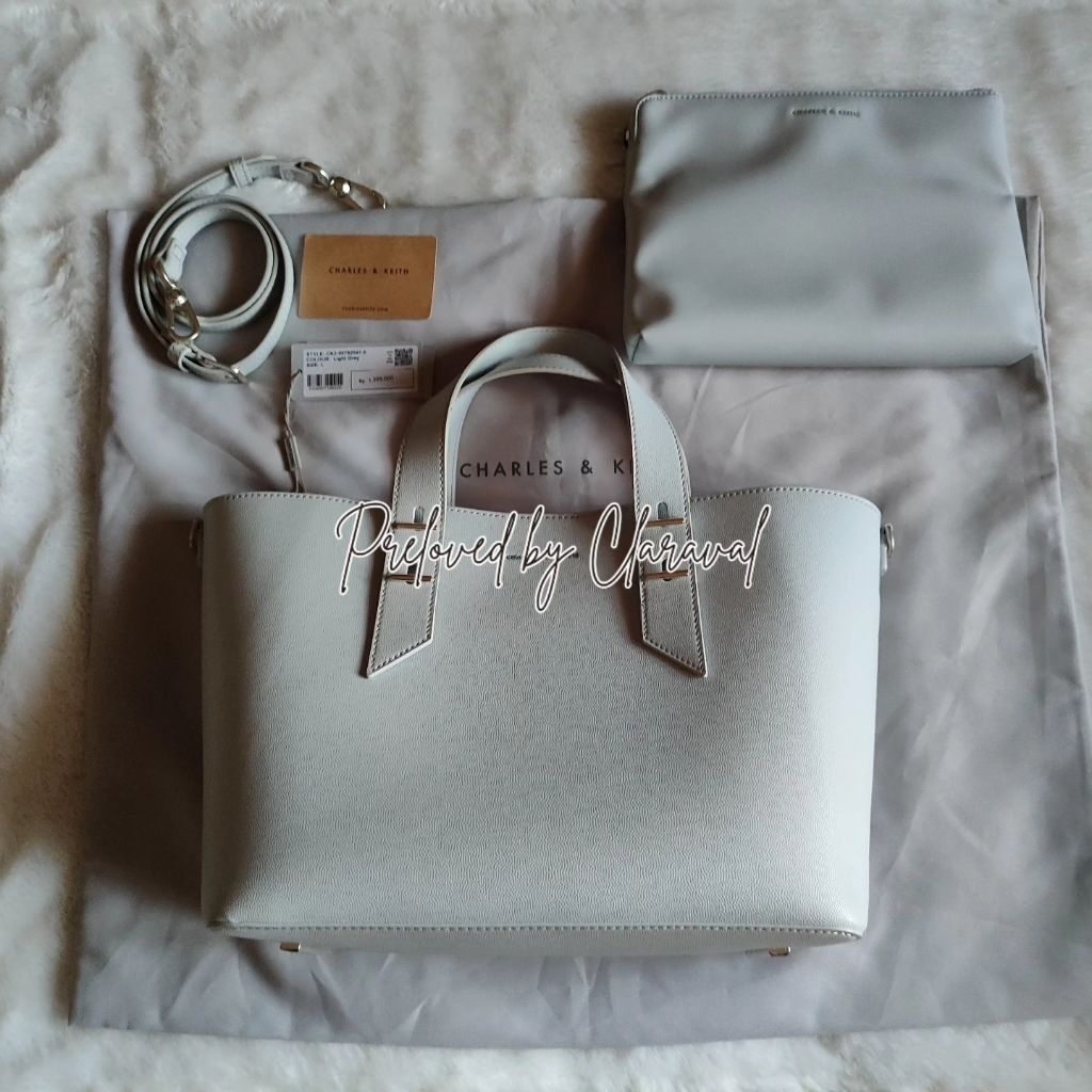 Tas Charles and Keith Double Handle Hobo Bag / Tas Charles & Keith Original / Tas CK