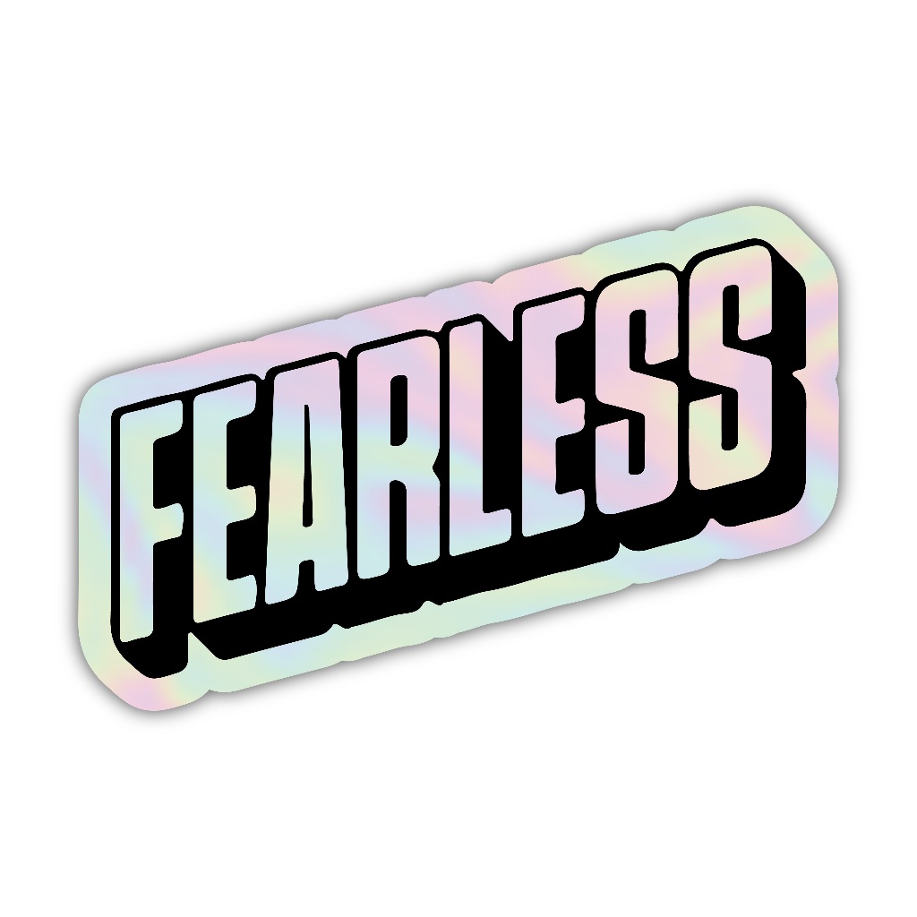 

Z499 sticker fearless aesthetic, stiker hologram satuan
