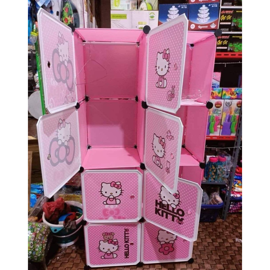 NSP99-LEMARI PAKAIAN PORTABLE  shenar  rak lemari plastik 8 kolong