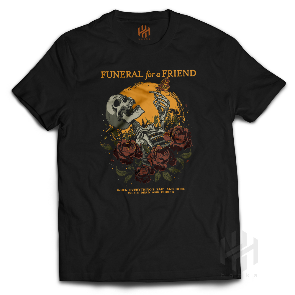 Kaos Funeral For A Friend HOOKA Distro Premium Kaos Band Emo Funeral For A Friend Dead And Buried