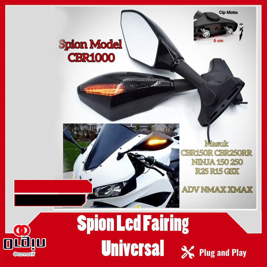 Spion CBR1000 CBR 1000 Spion Fairing Lampu CBR R15 ADV R25 GSX NINJA ADV Xmax