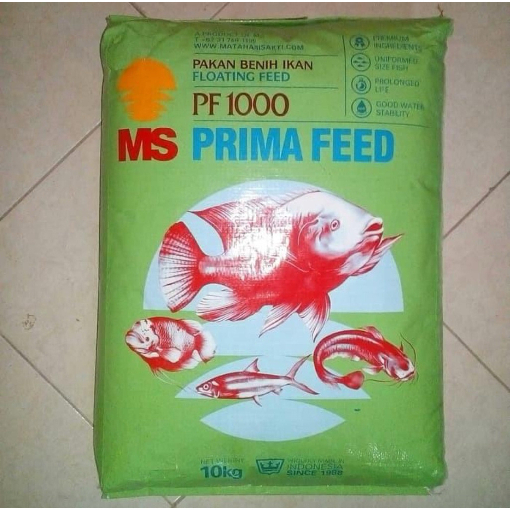 Pakan Ikan PF1000 untuk Ikan Bibit Pakan MS Prima Feed Ikan