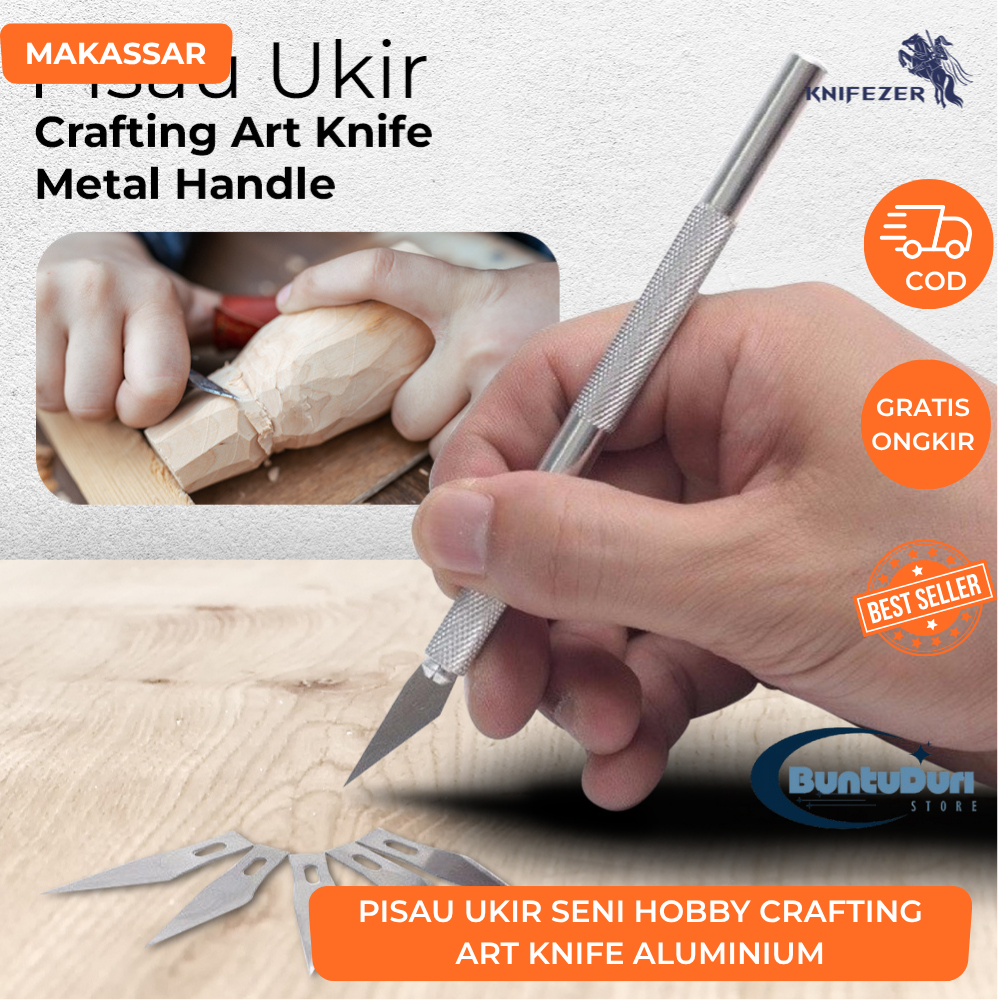 

Pisau Ukir Seni Hobby Crafting Art Knife Aluminium