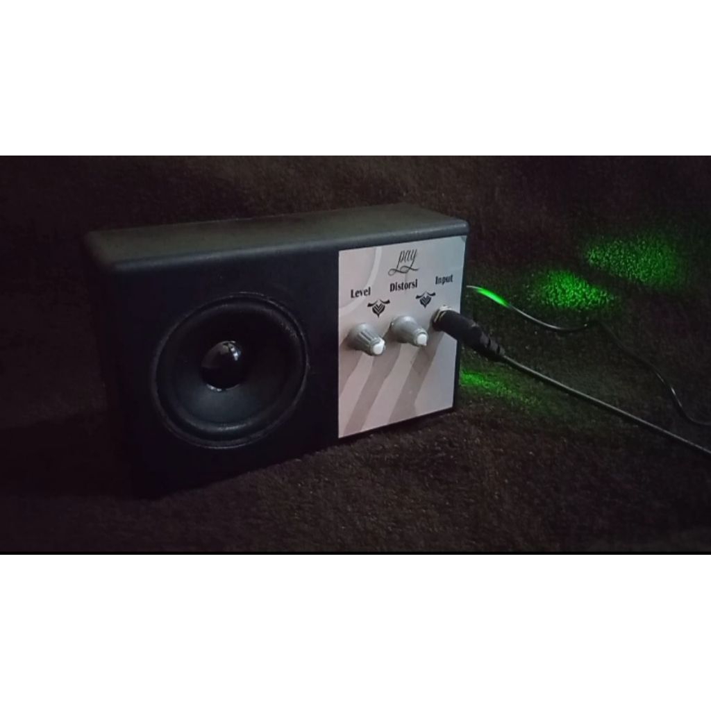 Ampli Gitar Mini Efek Distorsi Speaker 3inch
