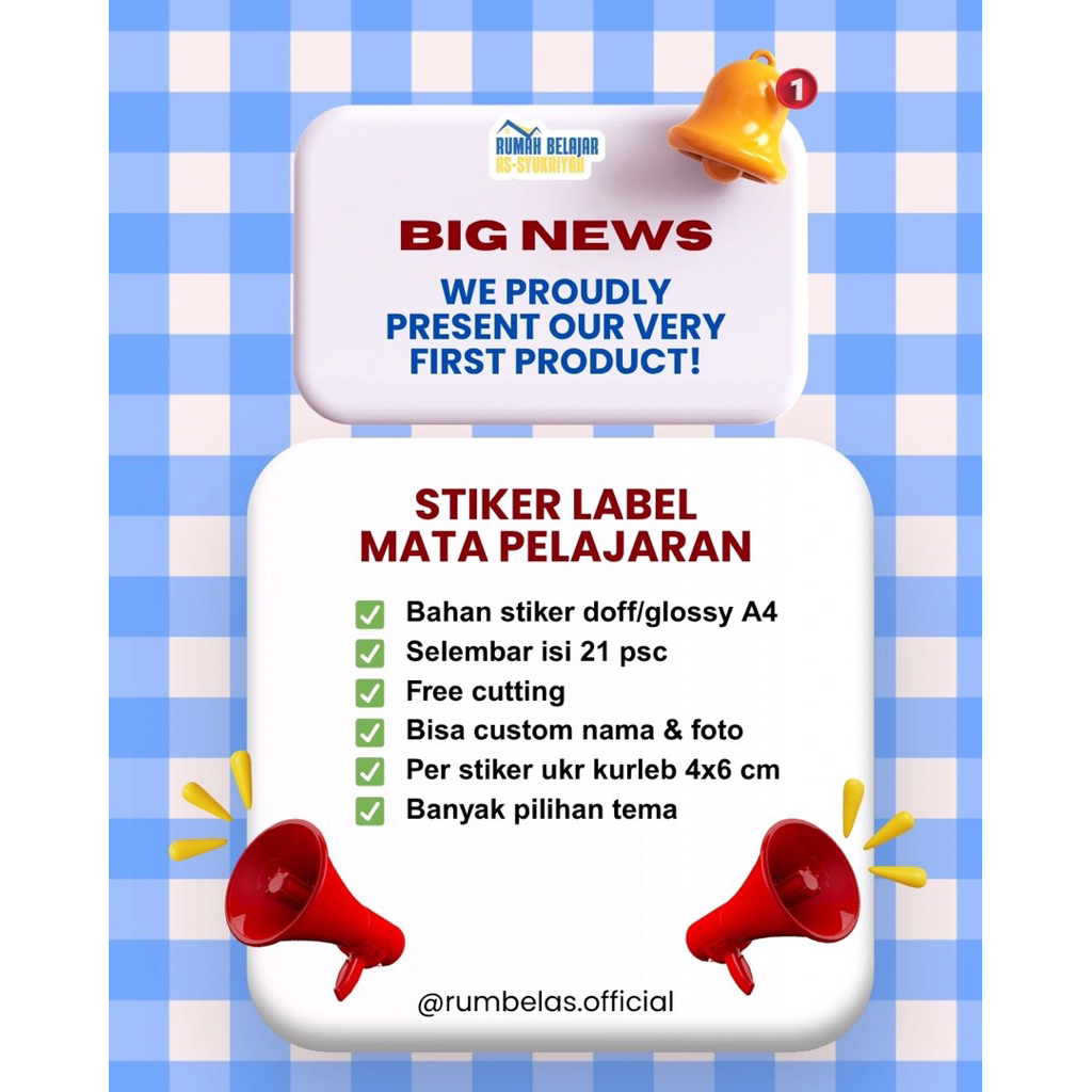 

STIKER— MAPEL SEKOLAH CUSTOM