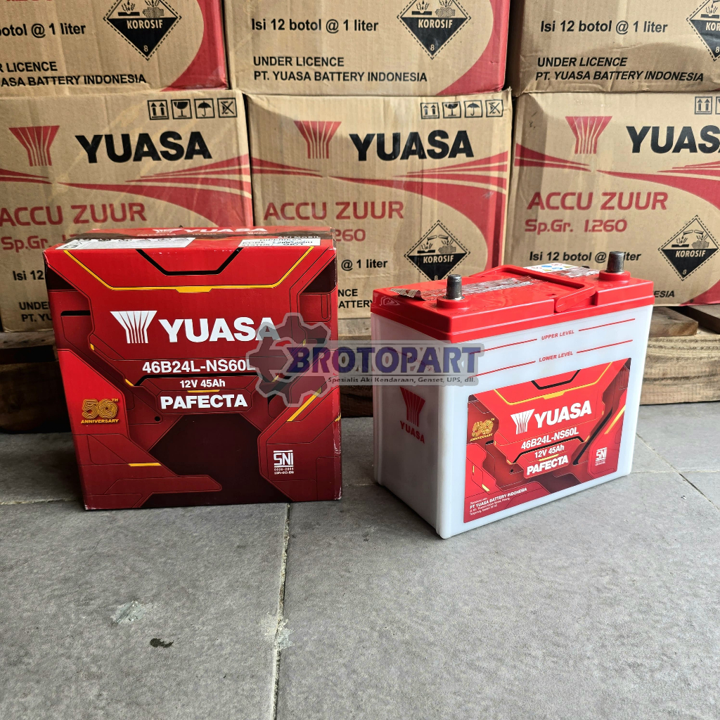 Aki Mobil YUASA NS60L 46B24L PF Aki Basah 45Ah Original Yuasa