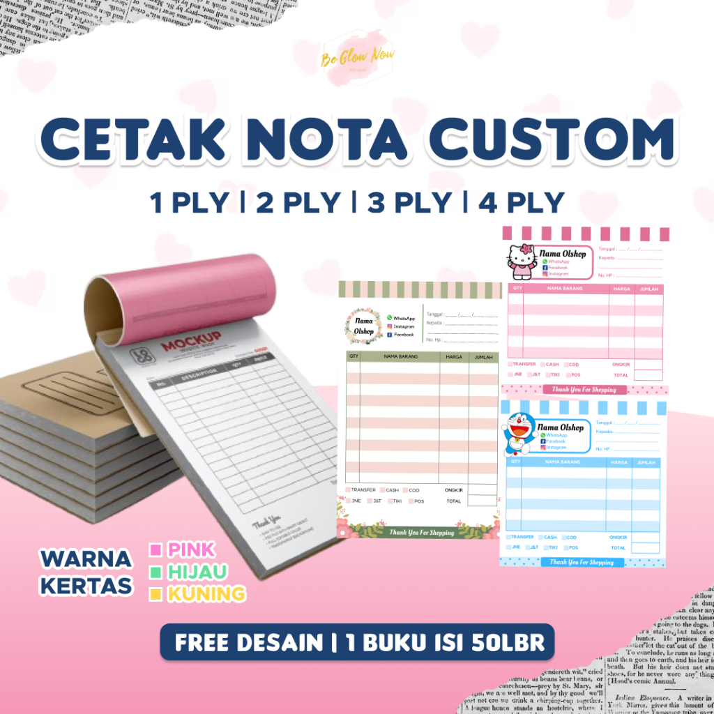 

CETAK BUKU NOTA OLSHOP CUSTOM 1 / 2 / 3 / 4 PLY - PEMBELIAN PENJUALAN DENGAN PERFORASI