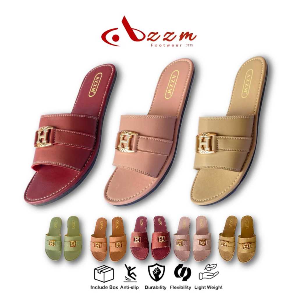 Sandal Selop Teplek Wanita / Sandal Flat Wanita Bahan Karet Sol Karet Anti Licin / Sandal Wanita Kek