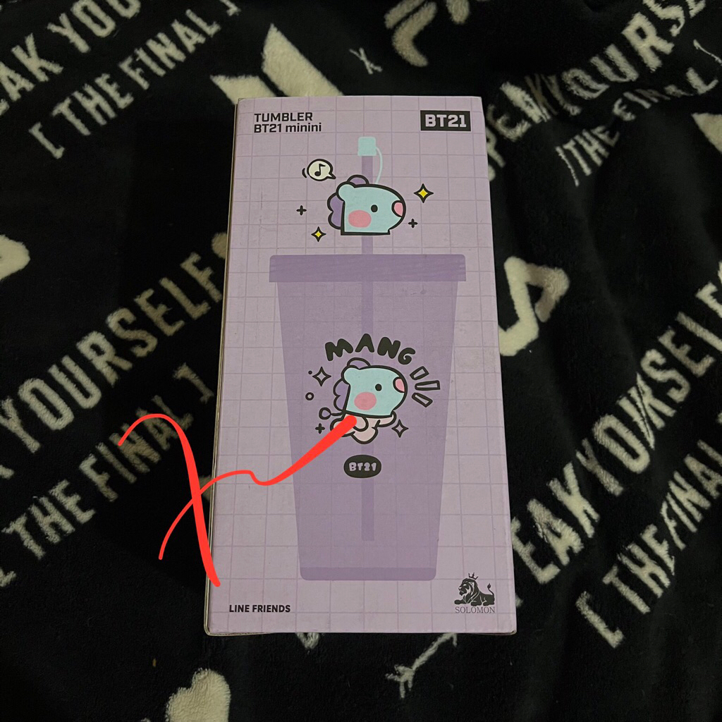 [READY] BT21 MININI TUMBLER WITH STRAW MANG OFFICIAL