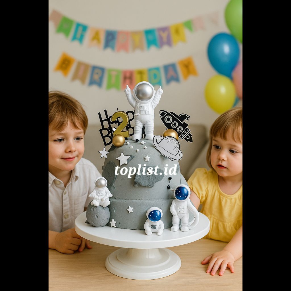 

topper kue model astronot bahan pvc harga 25.000