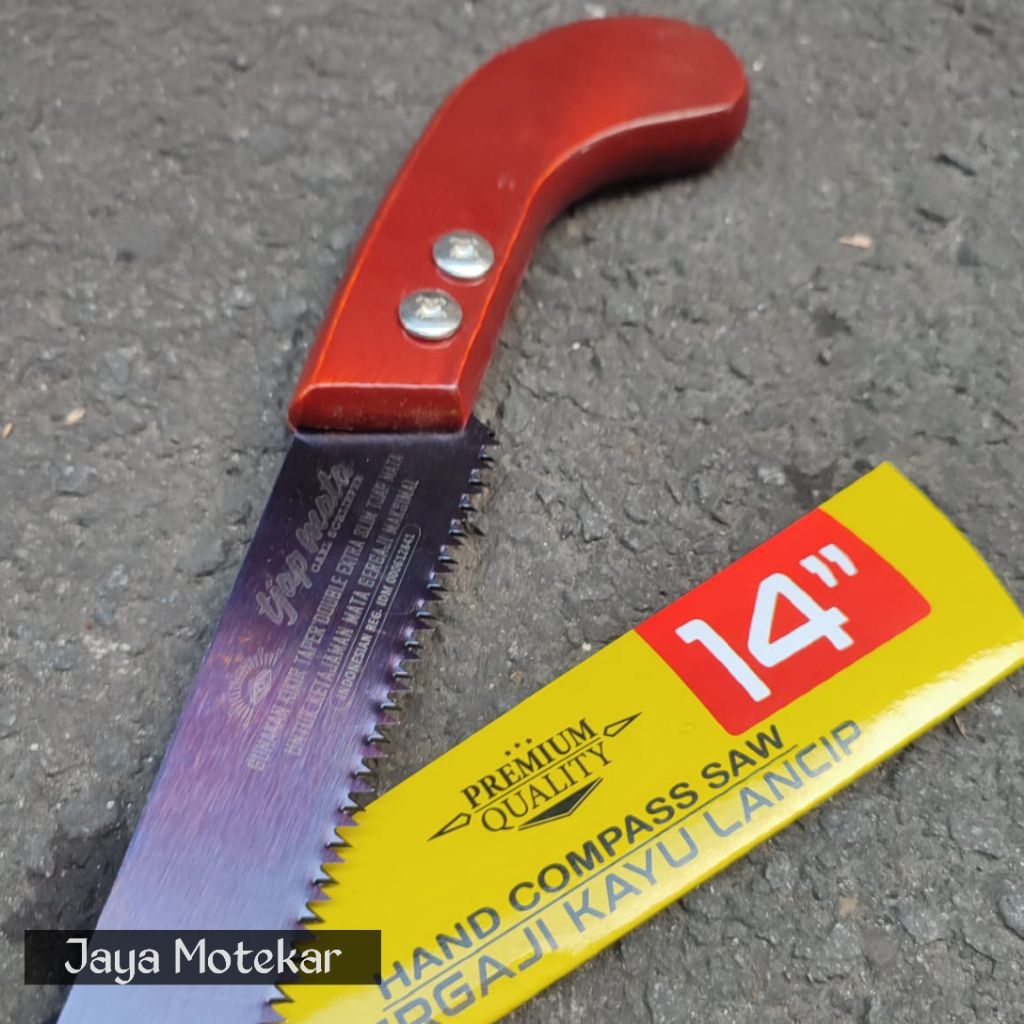 Gergaji Kayu lancip Runcing 14 Inch Tjap Mata Gagang kayu Gergaji Kayu Tangan Manual
