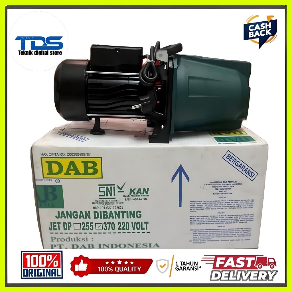 POMPA AIR DAB GARANSI SEMI JET PUMP JET-100 BIT ORIGINAL