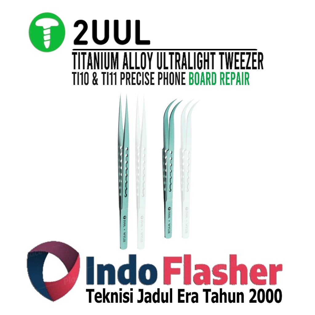 2UUL Ti11 Ti12 Titanium Alloy Ultralight Tweezer - Pinset 2UUL Bengkok Lurus
