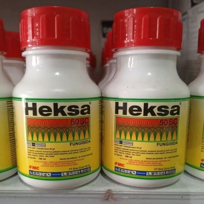 fungisida heksa 100ml untuk tanaman padi, bawang merah, cabai, jagung, kakao, karet