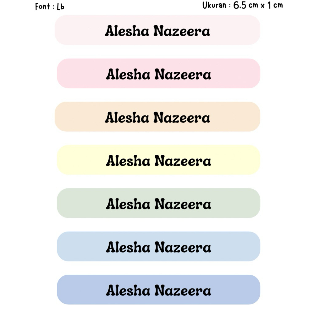 

Sticker Nama Waterproof Isi 70 pcs Sticker Buku Alat Tulis Tumblr Polos