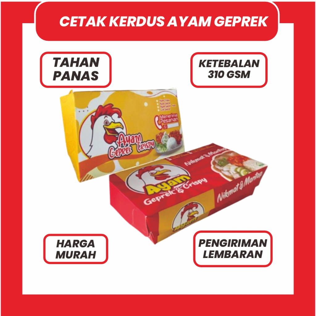 

CETAK KERDUS AYAM GEPREK FULL COLOUR + FREE LAMINASI DALAM